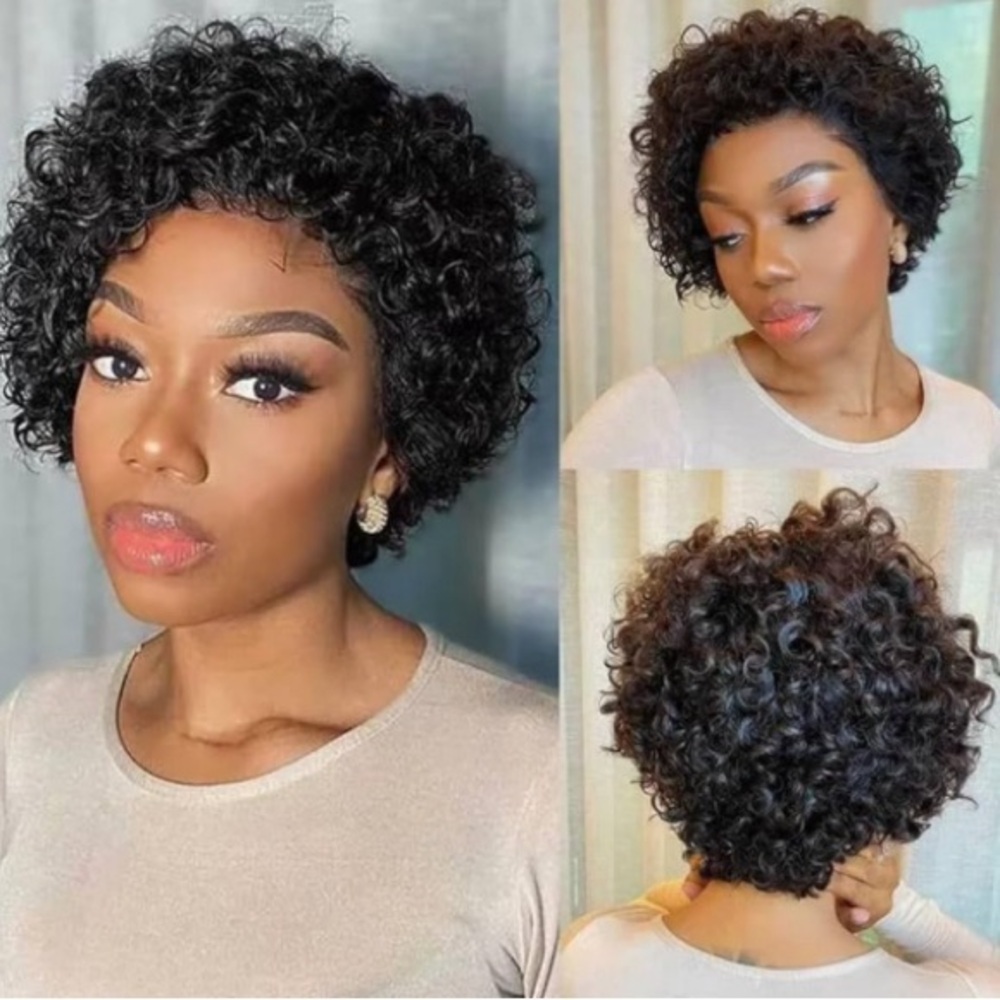 Elegant Black Curly Wig